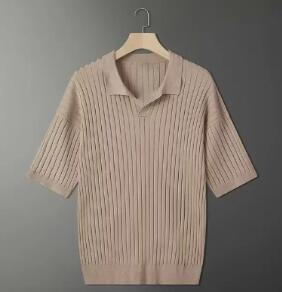 Men's Light Luxury Knitted Polo Shirt - Casual Style