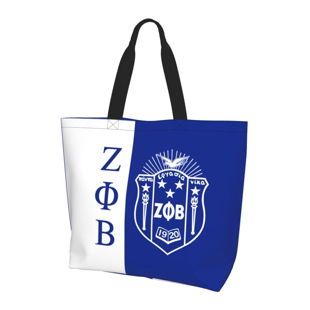 Sorority Tote Bag Fashion Large Capacity Handbag Waterproof Reusable Grocery Tote Bag