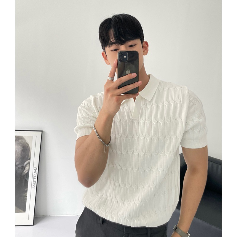 Men's Breathable Polo Collar Shirt