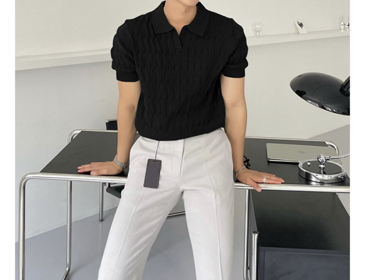Men's Breathable Polo Collar Shirt
